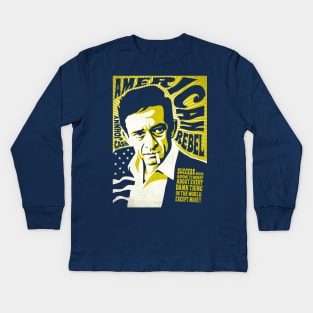 johnny cash vintage Kids Long Sleeve T-Shirt